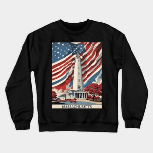 Massachussets United States of America Tourism Vintage Poster Crewneck Sweatshirt